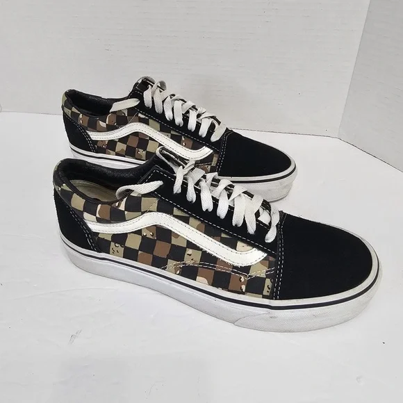 VANS OLD SKOOL SNEAKERS SKATEBOARD SHOES Checkerboard Camo Unisex Mens 6.5 Wom 8 - Picture 3 of 9